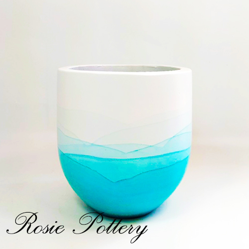 Vietnamese natural painted pottery cement plant pot from rosie manufacturer supplier of concrete planter (grc)